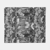 Vampire's Crypt Graves Skulls Fledermäuse Gotische Fleecedecke (Vorderseite (Horizontal))