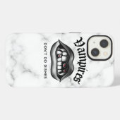 Vampires Don't Do Geschirr Funny Goth iPhone Hülle (Rückseite (Horizontal))