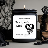 Vampire's Kiss Gothic Candle | Custom Romantique Quadratischer Aufkleber