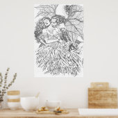 Vampire's Kiss von Al Rio - Vampire und Frauen Kun Poster (Küche)