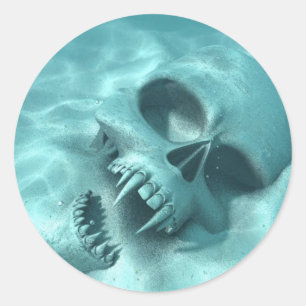 VAMPIRES KÖNNEN NICHT SCHWIMMEN RUNDER AUFKLEBER