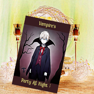 Vampires Party Die ganze Nacht Fang-tastisch Spook Feiertagskarte