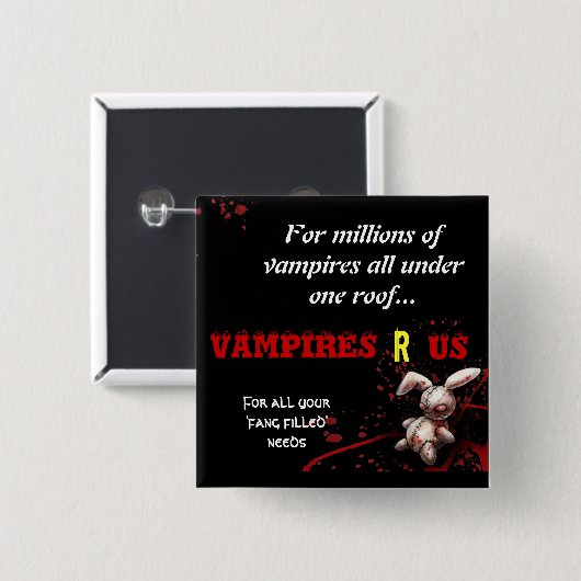 Vampires r wir Abzeichen Button (Vorne & Hinten)