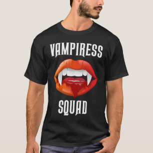 Vampiress Squad Group Halloween Vampire Lippen Mun T-Shirt