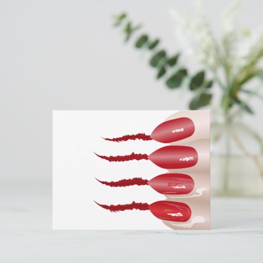 Vampirfinger Postkarte (Stehend Vorderseite)