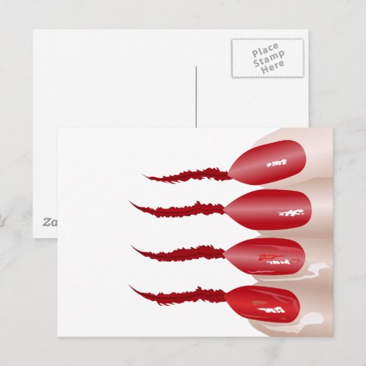 Vampirfinger Postkarte (Vorne/Hinten)