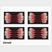 Vampirfinger V2 Rechteckiger Aufkleber (Blatt)