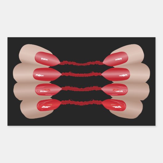 Vampirfinger V2 Rechteckiger Aufkleber (Vorderseite)