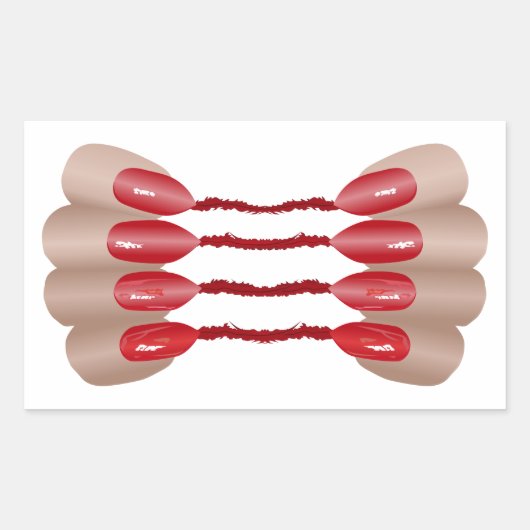 Vampirfinger V.2 Rechteckiger Aufkleber (Vorderseite)