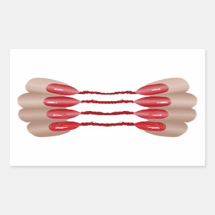 Vampirfinger V.2 Rechteckiger Aufkleber