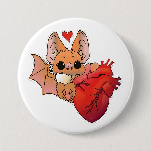 Vampirfledermaus Button (Vorderseite)