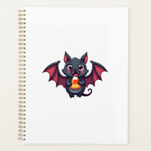 Vampirfledermaus mit Süßigkeiten � Süßes Halloween Planer