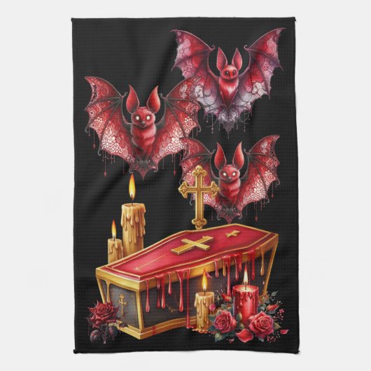 Vampirfledermäuse Geschirrtuch (Vertikal)