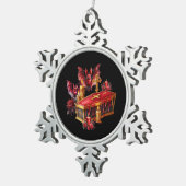 Vampirfledermäuse Schneeflocken Zinn-Ornament (Rechts)