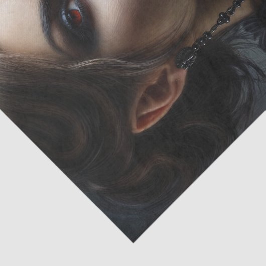 Vampirfrau mit Fangs Gothic Seidenpapier (Ausschnitt)