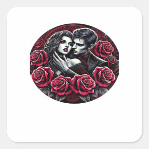 Vampiric Gothic Romance - Bis zum Tod tun wir in d Quadratischer Aufkleber