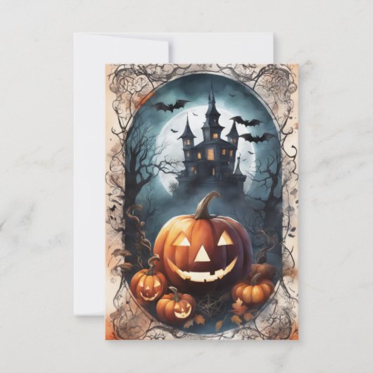 Vampiric Vogue entwirft dein dunkles Halloween-Ein Einladung (Vorderseite)