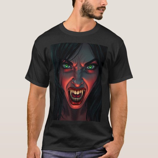 Vampirin halloween coume Party T-Shirt (Vorderseite)