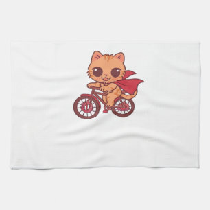 Vampirkatze auf Halloween-Fahrradtour – Cute Spook Geschirrtuch