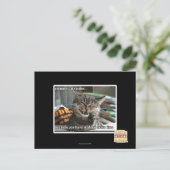 Vampirkatze lächelt postkarte (Stehend Vorderseite)