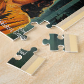 Vampirkatze - Retro-Horrorposter Puzzle (Seite)