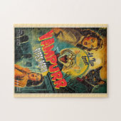 Vampirkatze - Retro-Horrorposter Puzzle (Horizontal)