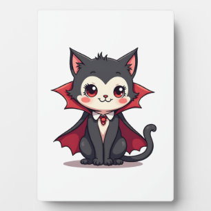 Vampirkatze � Süßes Halloween Haustier Tee Fotoplatte