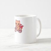 Vampirkatze zu Halloween-Radtour - Niedliche Spook Kaffeetasse (VorderseiteRechts)