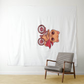 Vampirkatze zu Halloween-Radtour - Niedliche Spook Wandteppich (Beispiel (Horizontal))