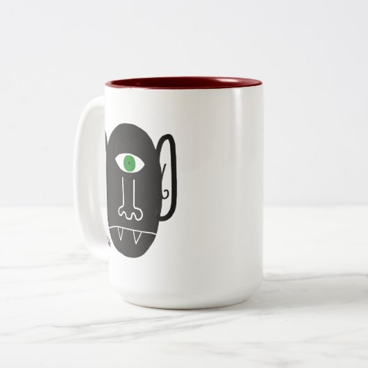 Vampirklops mit grüner Tasse (Vorderseite Links)