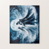 Vampirliebe unter mondbeschienenem Himmel Puzzle (Vertikal)