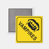 Vampirliebhaber, Vampire-Warnzeichen Magnet (Vorderseite/Rückseite)