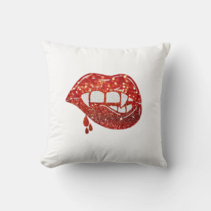 Vampirlippen bei Imitaten Glitzer mit Tropf Kissen
