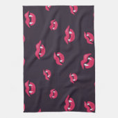 Vampirlippen und Fangmuster Küchentuch (Vertikal)