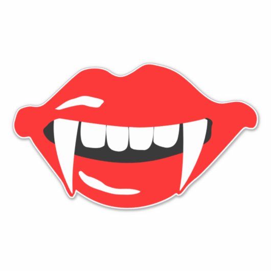 Vampirmmünde Aufkleber (Vorderseite)