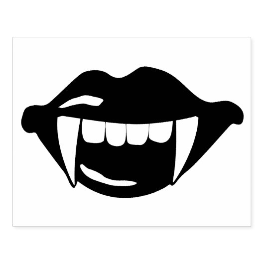 Vampirmmünde Gummistempel (Prägung)