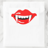 Vampirmmünde Rechteckiger Aufkleber (Tasche)