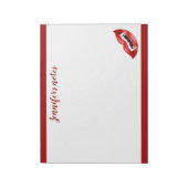 Vampirmuschel mit roten Lippen und Fanggeräten, au Notizblock (Rotiert)