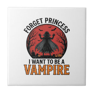 Vampirprinzessin-Shirt Gruselig Retro Halloween-De Fliese