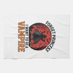 Vampirprinzessin-Shirt Gruselig Retro Halloween-De Geschirrtuch