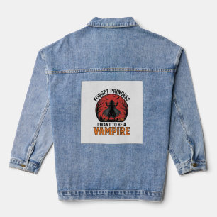 Vampirprinzessin-Shirt Gruselig Retro Halloween-De Jeansjacke