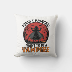 Vampirprinzessin-Shirt Gruselig Retro Halloween-De Kissen