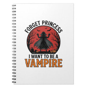 Vampirprinzessin-Shirt Gruselig Retro Halloween-De Notizblock