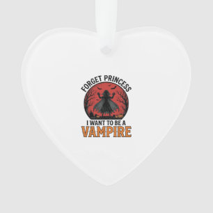 Vampirprinzessin-Shirt Gruselig Retro Halloween-De Ornament