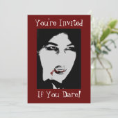 Vampirs-Abendessen-Einladung Zählungs-Draculas Einladung (Stehend Vorderseite)