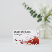 Vampirs-blutige VorlagenVisitenkarte Visitenkarte (Stehend Vorderseite)