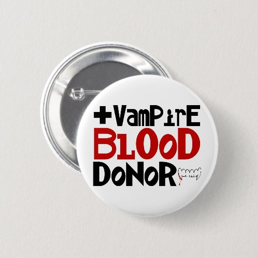 Vampirs-Blutspender Button (Vorne & Hinten)