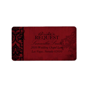 Vampirs-Braut-Adressen-Etikett B Adressaufkleber