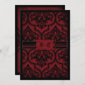 Vampirs-Braut-Hochzeits-Einladungs-Karte A7 V Einladung (Vorne/Hinten)