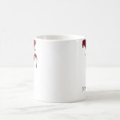 Vampirs dunkelroter Lipstick-Fleck mit Blut Kaffeetasse (Mittel)